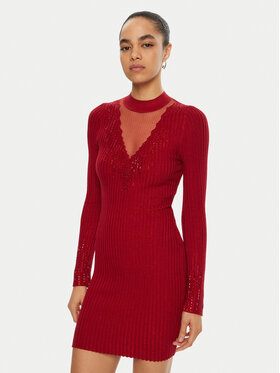 Guess Guess Trikotažinė suknelė W5RK14 Z2Y50 Raudona Regular Fit