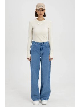 Misaga Misaga Spodnie damskie DNM WIDE-LEG Niebieski Wide Leg