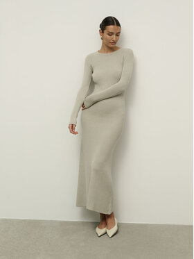 La Mania La Mania Vestito da giorno FIORE Beige Classic Fit