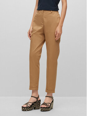 BOSS Boss Текстилни панталони Tachinoa 50490057 Бежов Regular Fit