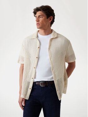 Guess Guess Sweter 173293 Beżowy Classic Fit