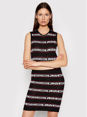 LOVE MOSCHINO LOVE MOSCHINO Rochie tricotată WS52R10X 1422 Negru Regular Fit