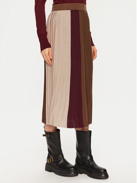 Weekend Max Mara Weekend Max Mara Plisēti svārki Virgin 2425306022 Bēšs Regular Fit
