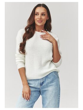 Makadamia Makadamia Sweter C40 Écru Loose Fit