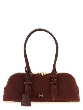 PINKO PINKO Torebka Bordeaux Cowhide Shoulder Bordowy