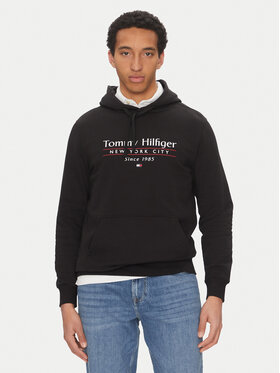 Tommy Hilfiger Tommy Hilfiger Bluza Center Stack MW0MW38672 Czarny Regular Fit