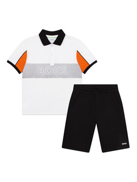 BOSS Boss Komplet polo i spodenki J28112 D Czarny Regular Fit