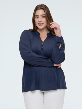Fiorella Rubino Fiorella Rubino Bluzka G03VL008897N034 Niebieski A-Line Fit