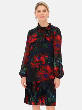 Potis & Verso Potis & Verso Sukienka elegancka Rubin Granatowy Regular Fit