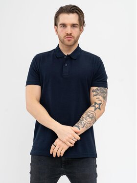 Jigga Wear Jigga Wear Polo Koszulka Polo Z Krótkim Rękawem Męska Granatowa Jigga Wear Classic XL Niebieski Regular Fit
