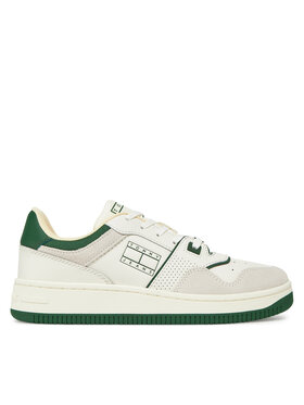 Tommy Jeans Tommy Jeans Laisvalaikio batai Tjw Retro Basket Washed Suede EN0EN02773 Balta