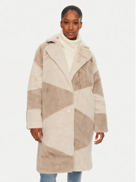 Bomboogie Bomboogie Fellmantel CW8698TFSB4 Beige Loose Fit