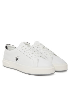 Calvin Klein Calvin Klein Сникърси Basket Cupsole Laceup Lth Ml YM0YM01460 Бял