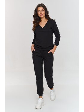Makadamia Makadamia Komplet dresowy m868 Czarny Regular Fit