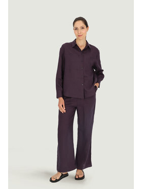 Deni Cler Milano Deni Cler Milano Spodnie materiałowe T-DC-5234-E2-60-68-1 Fioletowy Loose Leg