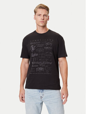 Tommy Jeans Tommy Jeans T-Shirt Archive Logos DM0DM21584 Czarny Relaxed Fit