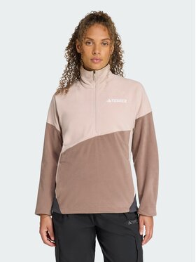 adidas adidas Bluza techniczna Terrex Multi Climawarm Fleece Brązowy Regular Fit