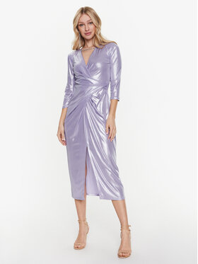 Rinascimento Rinascimento Kokteilinė suknelė CFC0018957002 Violetinė Slim Fit
