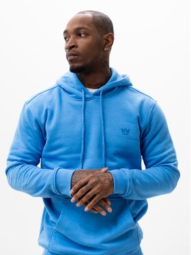 Jigga Wear Jigga Wear Bluza Bluza Z Kapturem Męska Niebieska Jigga Wear Simple Crown XXL Niebieski Regular Fit