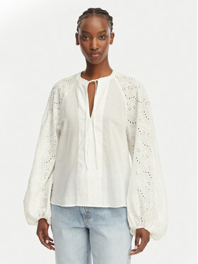 BOSS BOSS Bluza Belvast 50559073 Bela Regular Fit