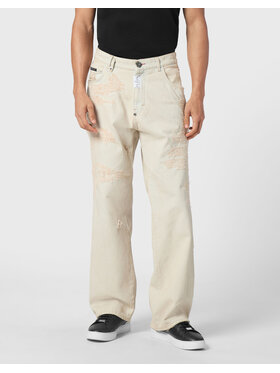 PHILIPP PLEIN PHILIPP PLEIN Jeansy 21647 Beżowy Loose Fit