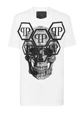 PHILIPP PLEIN PHILIPP PLEIN T-Shirt 3499 Biały Regular Fit