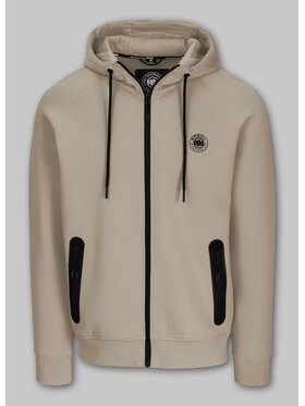 PITBULL PITBULL Bluza Bluza męska rozpinana z kapturem DOGWOOD S Beżowy Regular Fit