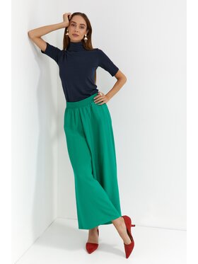 Bubala Bubala Spodnie materiałowe Kuloty Zielony Classic Fit