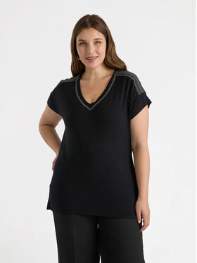 Fiorella Rubino Fiorella Rubino T-Shirt G197L008502N033 Czarny Regular Fit