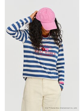 NAOKO NAOKO Mikina Real World Modrá Regular Fit