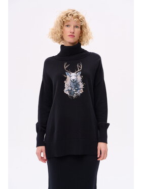 blue shadow blue shadow Sweter Lyly Czarny Regular Fit