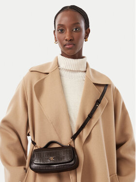 Calvin Klein Calvin Klein Torbica Ck Croc Top Handle Bag LV04F3903G Tamno smeđa