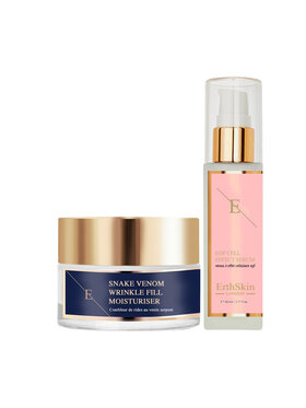 Erthskin London Erthskin London Nawilżający krem ​​wypełniający zmarszczki z jadem węża + SERUM Z EFEKTEM KOMÓREK EGF Krem na dzień i na noc