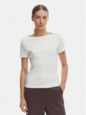 Tommy Hilfiger Tommy Hilfiger Tričko WW0WW49250 Écru Slim Fit