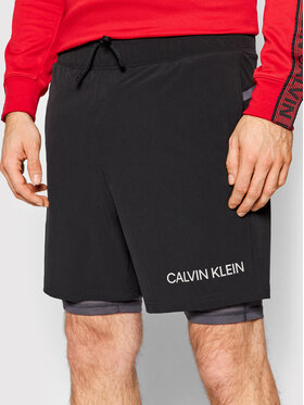 Calvin Klein Performance Calvin Klein Performance Sportovní kraťasy 2 In 1 Woven 00GMF1S806 Černá Regular Fit