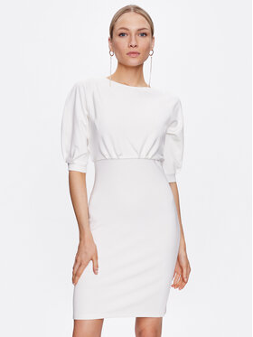 Pinko Pinko Kokteilinė suknelė Alda 100541 A04I Balta Slim Fit