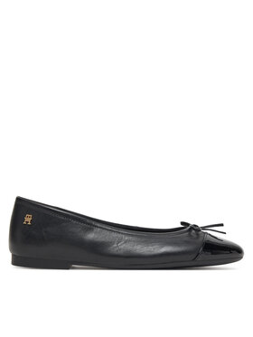 Tommy Hilfiger Tommy Hilfiger Μπαλαρίνες Patent Toe-Cap FW0FW08830 Μαύρο