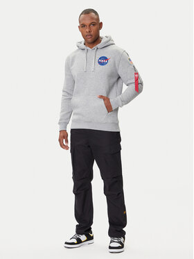 Alpha Industries Alpha Industries Džemperis Space Shuttle 178317 Pilka Regular Fit