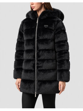 PHILIPP PLEIN PHILIPP PLEIN Płaszcz zimowy 32428 Czarny Loose Fit
