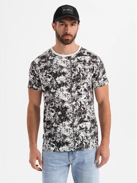Ombre Ombre T-Shirt OM-TSFP-0223 Czarny Regular Fit
