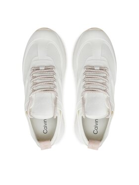 Calvin Klein Tenisice Runner Lace Up Caging HW0HW01900 Bijela