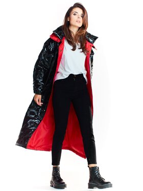 Awama Awama Kurtka damska A338 Czarny Basic Fit