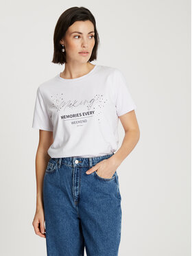 Cross Jeans Cross Jeans T-Shirt 56236-008 Biały Regular Fit