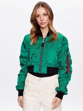 Alpha Industries Alpha Industries Яке бомбър MA-1 136008 Зелен Loose Fit