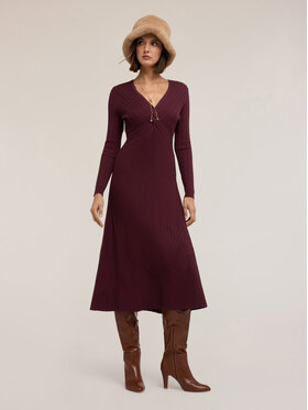 Motivi Motivi Vestito da giorno 7620W001532N036 Bordeaux Flared Fit