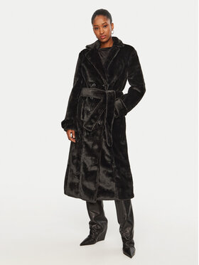 BARDOT BARDOT Pelzmantel Faux 59622JB Schwarz Regular Fit