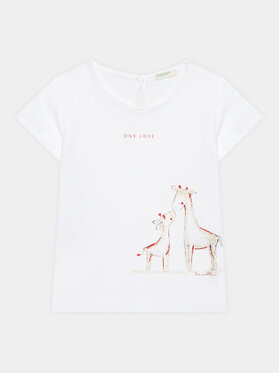 United Colors Of Benetton United Colors Of Benetton T-shirt 3I1XA102U Bijela Regular Fit