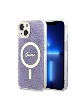 Guess Guess Etui na telefon 4G MagSafe Fioletowy