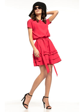 Tessita Tessita Sukienka koktajlowa T267 Czerwony A-Line Fit