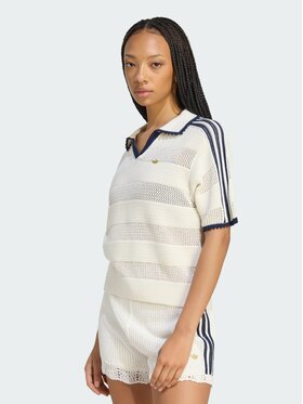 adidas adidas Polo 167786 Kremowy Regular Fit